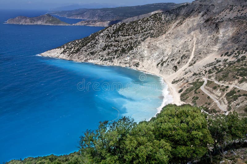 The famous Myrtos beach of Kefalonia