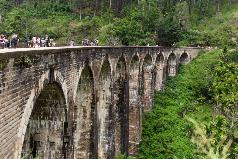 The Famous Ninearch Bridge of the Railway in the Jungle in Sri Lanka