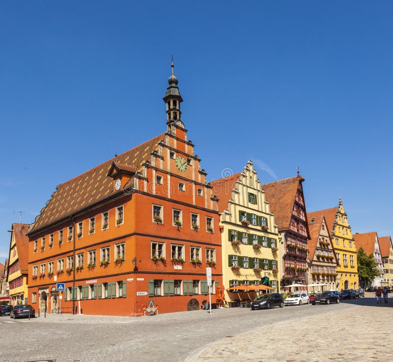 Famous old romantic medieval town of Dinkelsbuehl