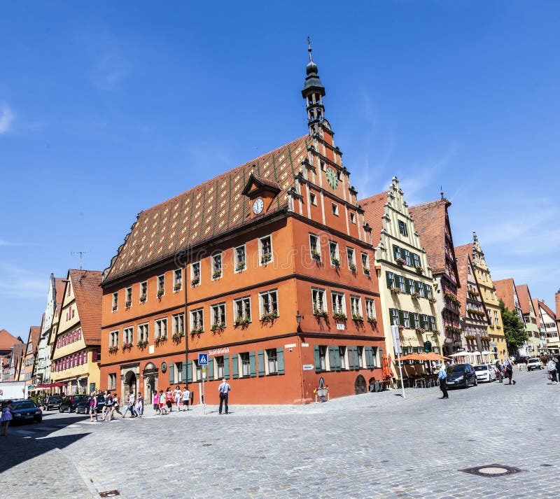 Famous old romantic medieval town of Dinkelsbuehl