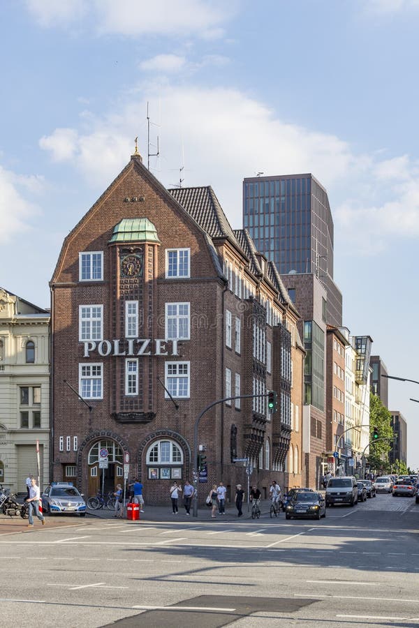 Famous police station Davidswache at the Reeperbahn in Hamburg royalty free stock image Famous police station Davidswache at the Reeperbahn in Hamburg royalty free stock image