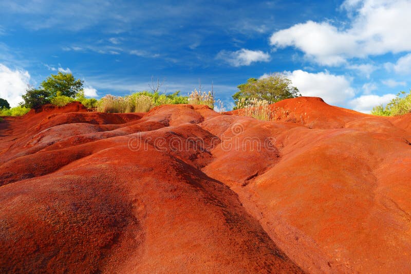 Famous red dirt of Waimea Canyon in Kauai