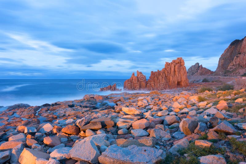 Famous Red Rock in Arbatax, Sardinia Italy