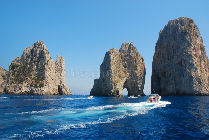 Famous rocks of Capri island