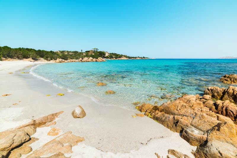 Famous Spiaggia Del Principe in Sardinia Stock Image - Image of sand ...
