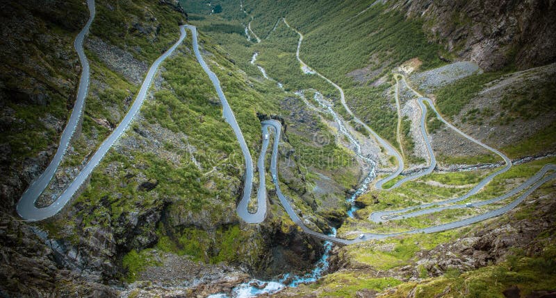 Famous Trollstigen Route royalty free stock photos Famous Trollstigen Route royalty free stock photos