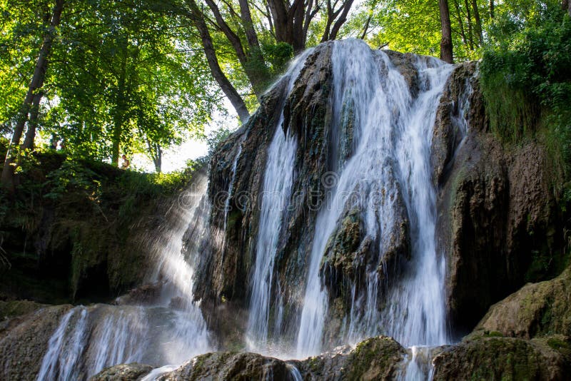 Famous Waterfall in Lucky Spa Village, Slovakia