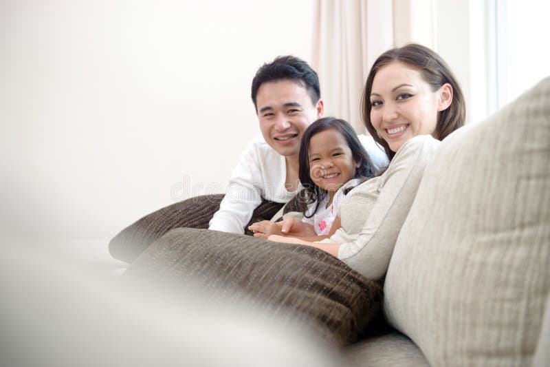 Família asiática imagem de stock