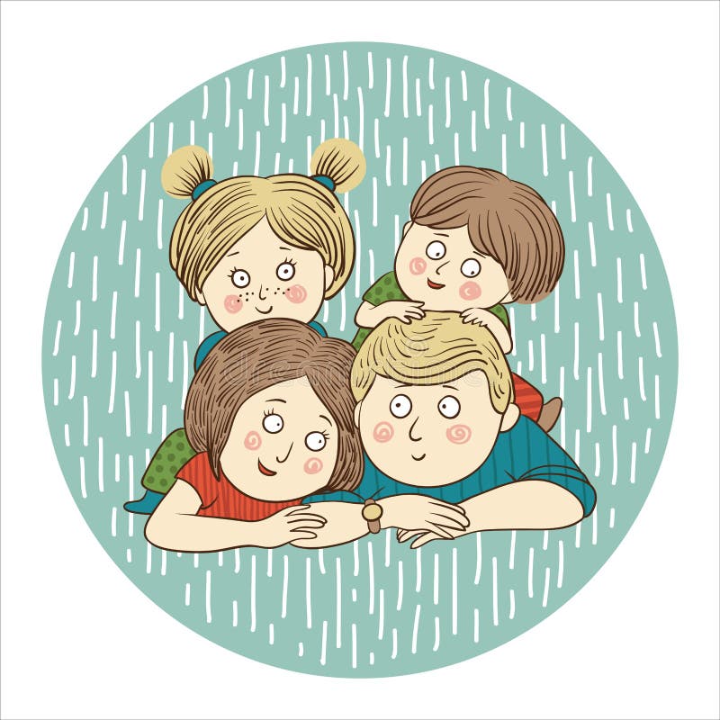 Família feliz ilustração royalty free