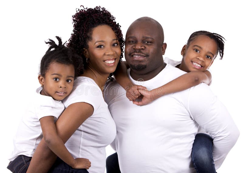 Família ocasional preta fotografia de stock Família ocasional preta fotografia de stock