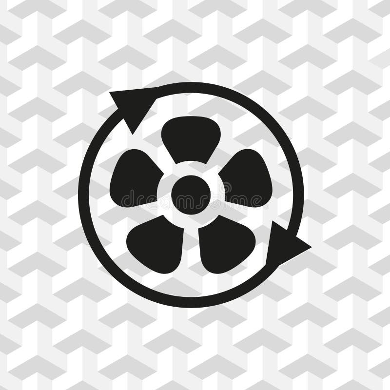 Fan Air Propeller Icon Stock Vector Illustration Flat Design Stock