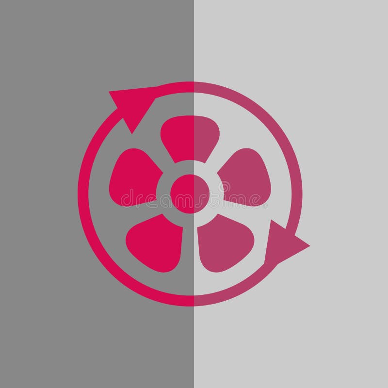Fan Air Propeller Icon Stock Vector Illustration Flat Design Stock