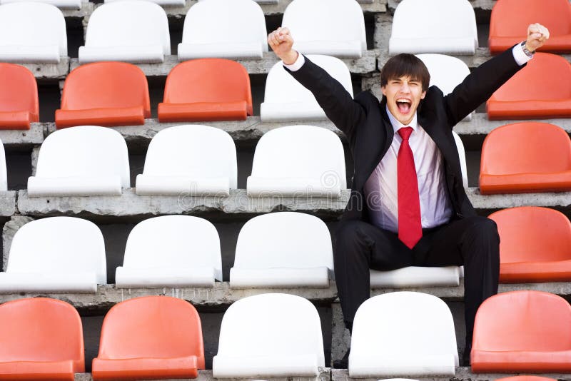 Fan On The Audience Bleachers Stock Image Image 14745461