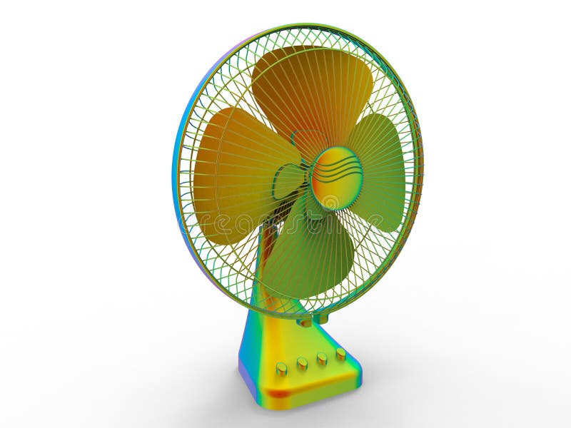 Fan finite element analysis stock illustration