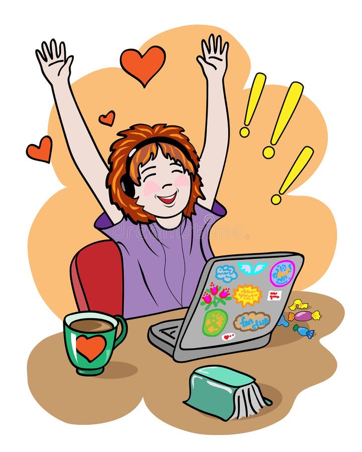 Fan girl stock vector. Illustration of smile, idol, book 32604285