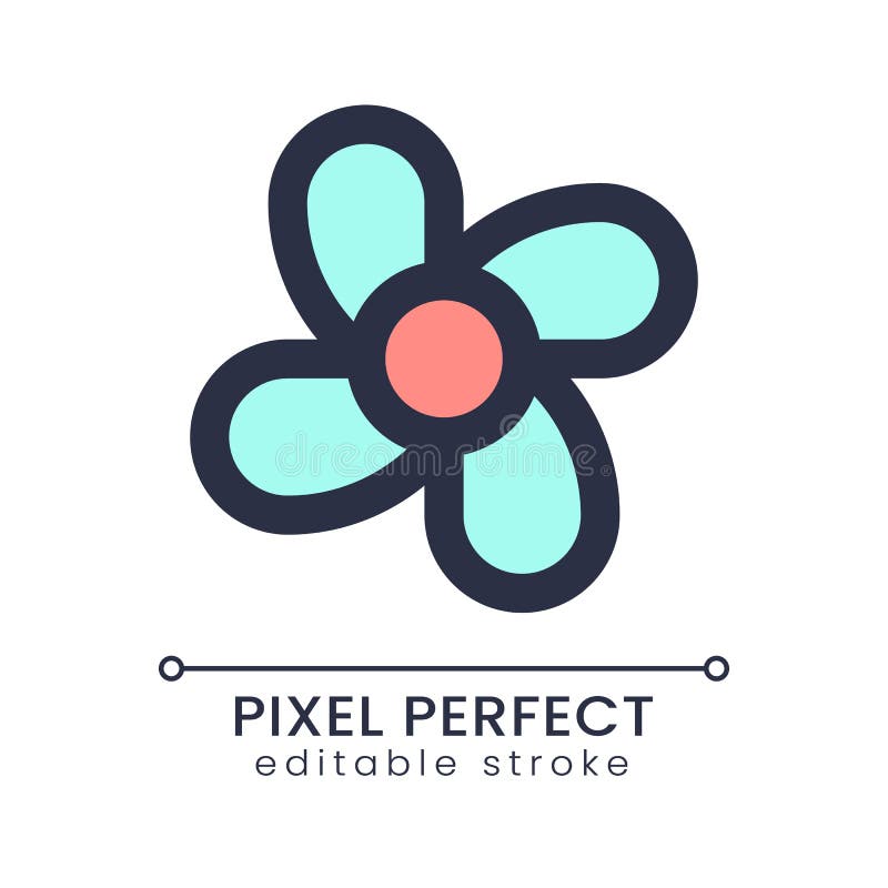 Fan pixel perfect RGB color ui icon vector illustration