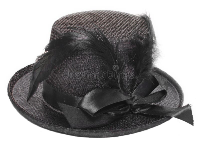 Fancy black hat stock image. Image of black, dress, isolation - 33864455