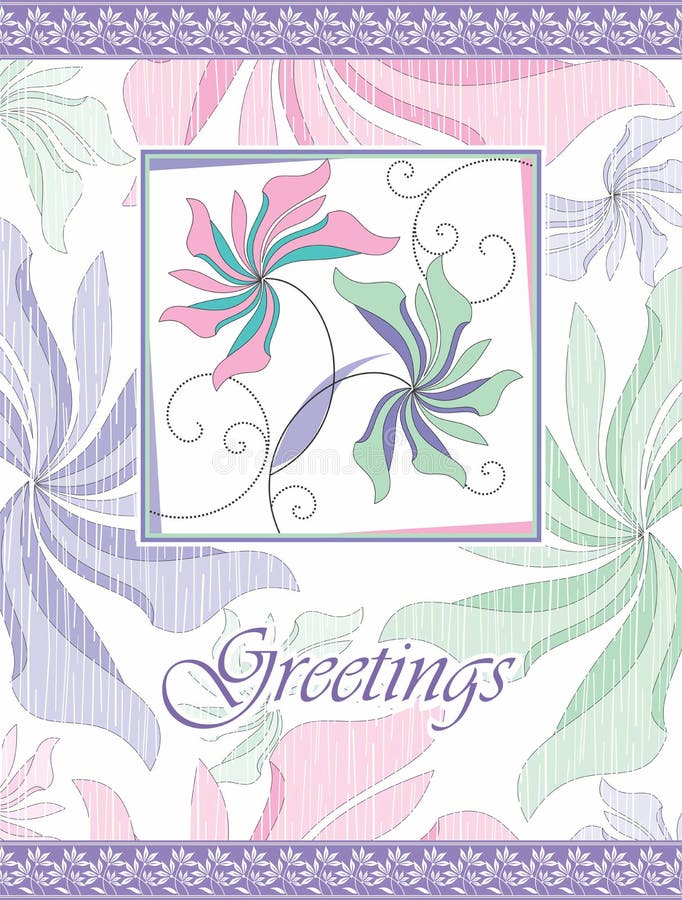 Fancy greeting card design stock vector. Illustration of label 26235615