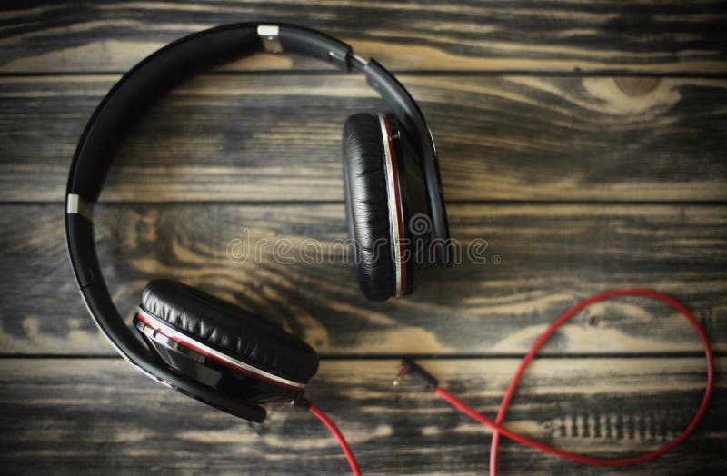 Fancy headphones stock image. Image of wooden, disco 44714267