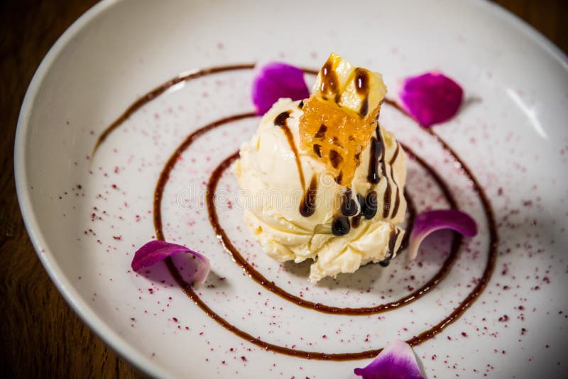 Fancy Icecream stock photo. Image of leaf, island, fruit 84673442