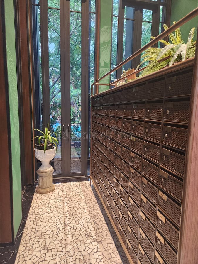 Fancy mail boxes royalty free stock images