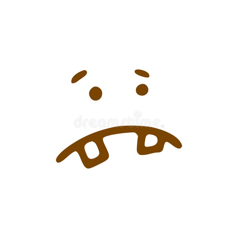 Free Vector  Hand drawn sad emoji illustration