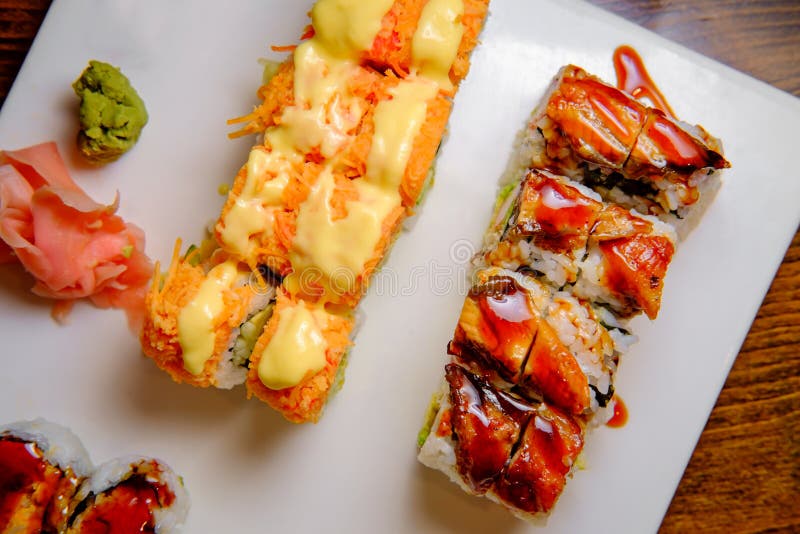 Fancy Sushi Roll Platter stock photo Fancy Sushi Roll Platter stock photo