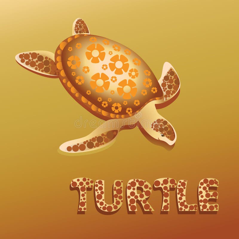 Fancy Turtle stock vector. Illustration of stylized, tortoise 34123608