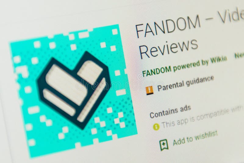 Fandom App Icon. Selective focus.