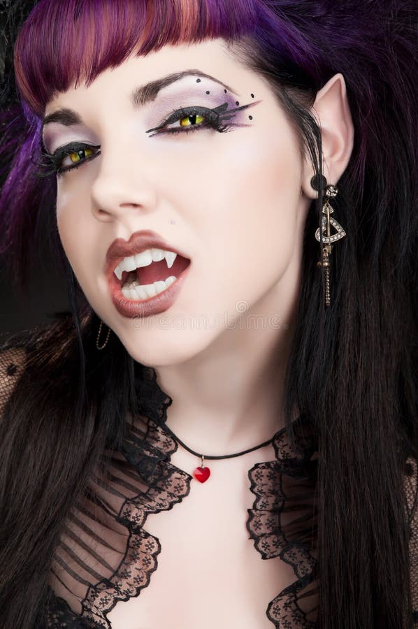 Halloween. Fashion Portrait of Night Vampire Stock Photo - Image of ...