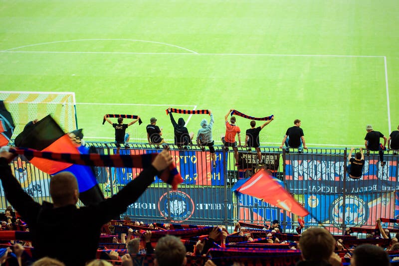 Fans im Stadion stockbilder Fans im Stadion stockbilder