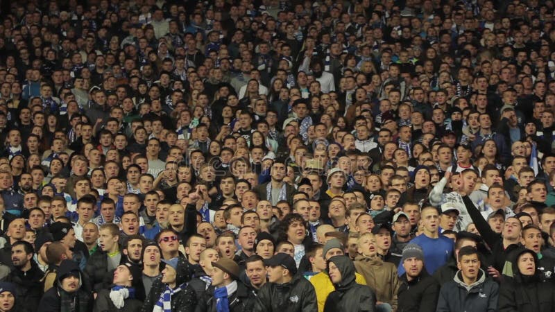 Fans im Stadion während des Spiels Olimpiyskiy Kieiv Ukraine