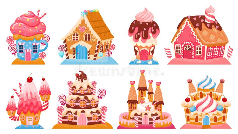 Cidade Dos Doces Com Castelo Bolo Casas Bolos Sorvetes Doces