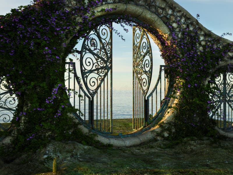 FantasieGarten stock abbildung. Illustration von grasartig 6415227