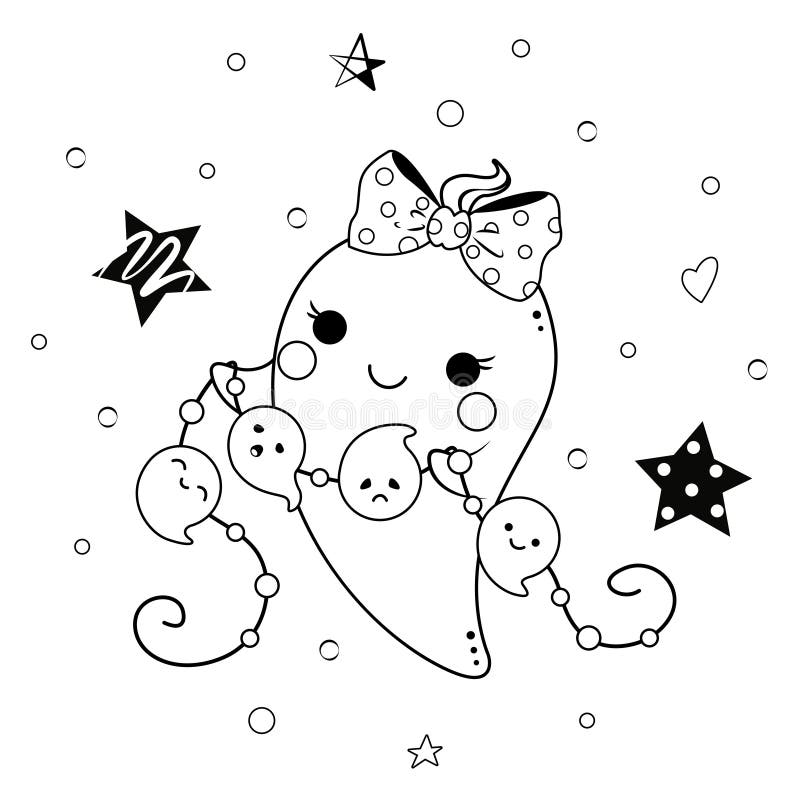 Desenhos de Kawaii Halloween para Colorir e Imprimir - Colorir Tudo