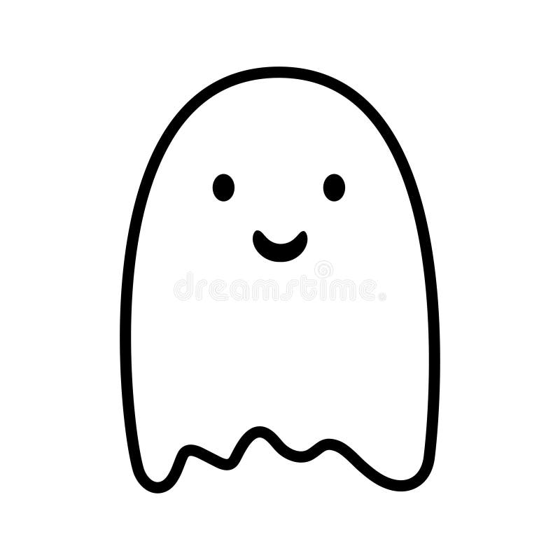 Halloween bonito e feliz fantasma branco png em um fundo