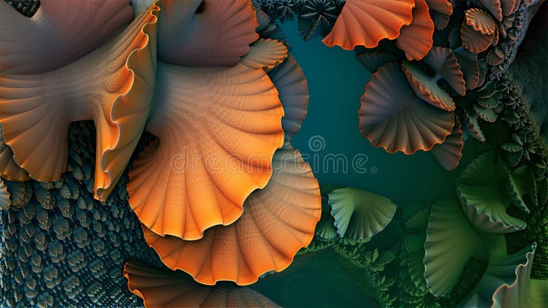 Fantastic background 3D vector illustration