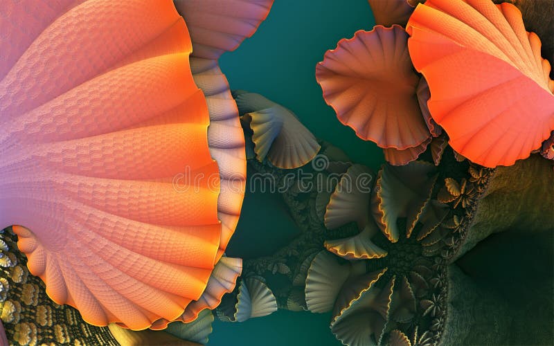 Fantastic background 3d vector illustration