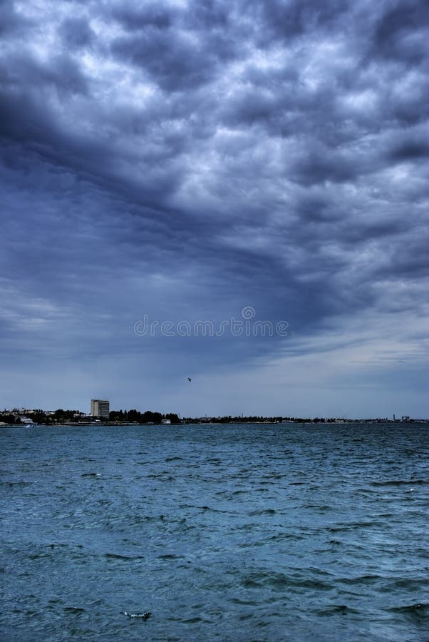 Fantastic clouds above ocean