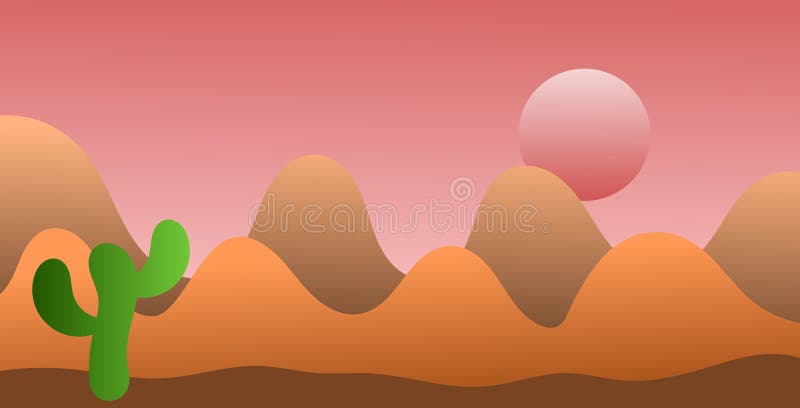 Desert Illustration stock vector. Illustration of layered - 100309779