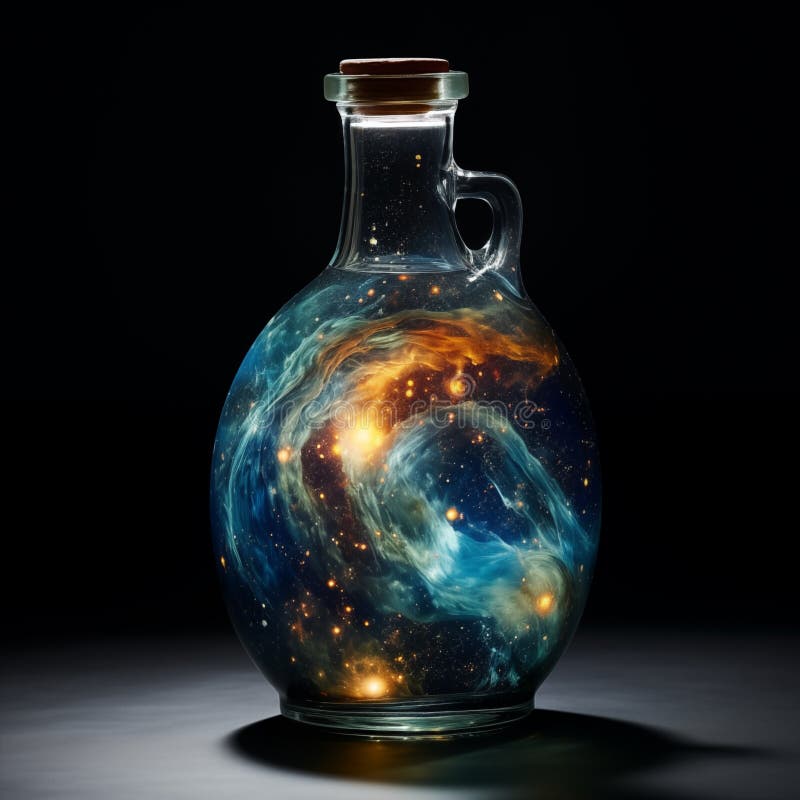 fantastic-magic-bottle-generative-ai-stock-illustration-illustration