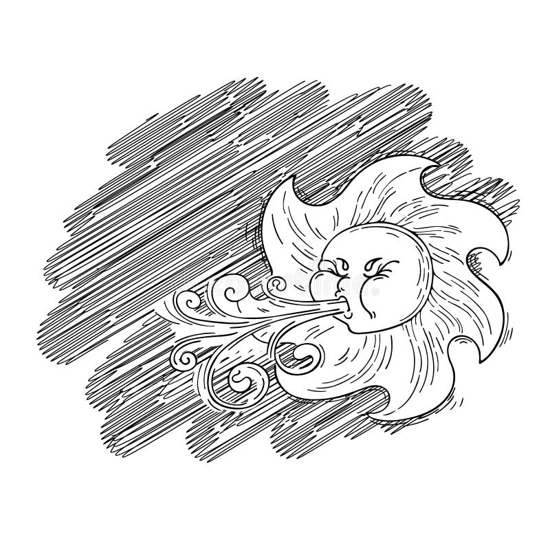 Fantastic Vector Illustration with the Solar Wind. Stock Vector Illustration of light