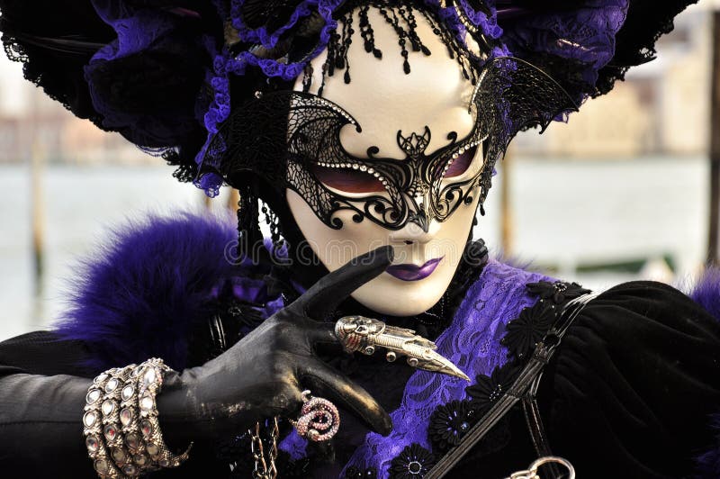 Fantastische gotische Maske in Venedig-Karneval
