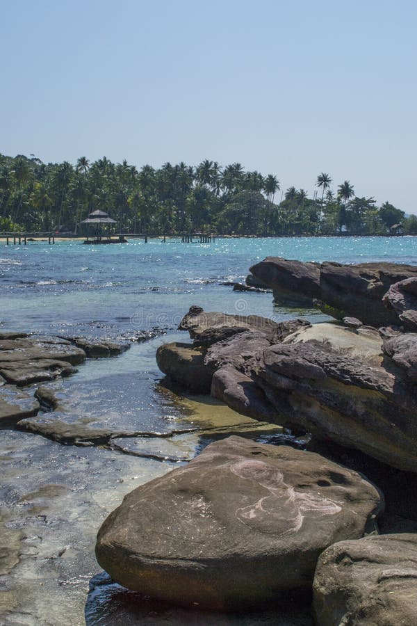Fantastisk sikt från bungalowhavet arkivfoto Fantastisk sikt från bungalowhavet arkivfoto