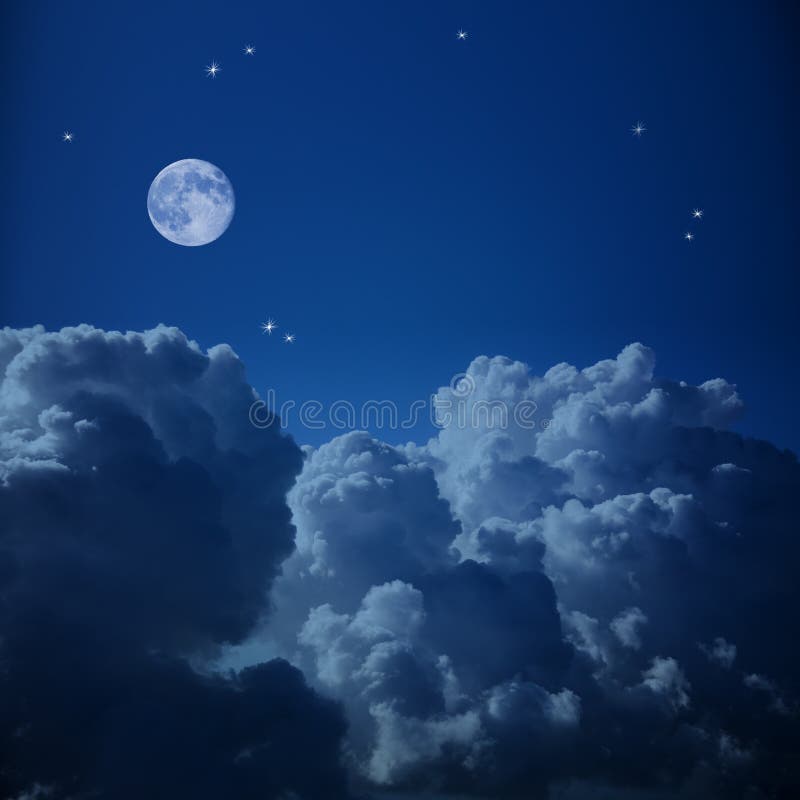 Fantastyczny widok z lotu ptaka nocne niebo i księżyc fotografia stock Fantastyczny widok z lotu ptaka nocne niebo i księżyc fotografia stock
