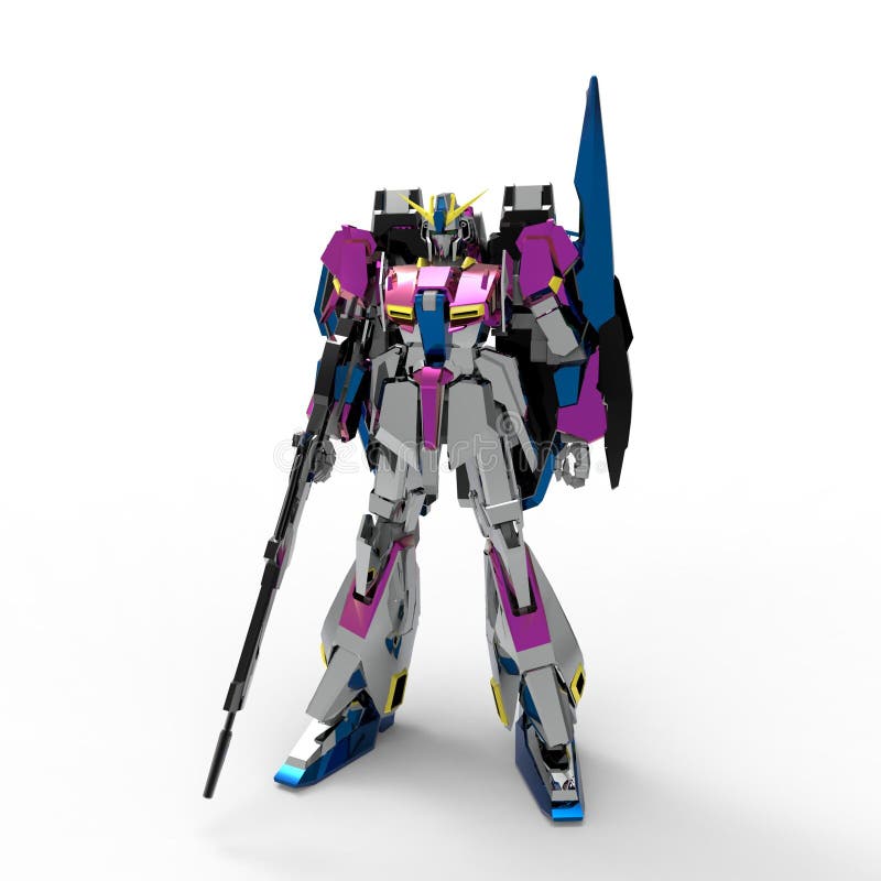 Fantastyka naukowa ?o?nierza mech pozycja na bia?ym tle Militarny futurystyczny robot z zieleni? i szaro?? barwimy metal Mech kon royalty ilustracja Fantastyka naukowa ?o?nierza mech pozycja na bia?ym tle Militarny futurystyczny robot z zieleni? i szaro?? barwimy metal Mech kon royalty ilustracja