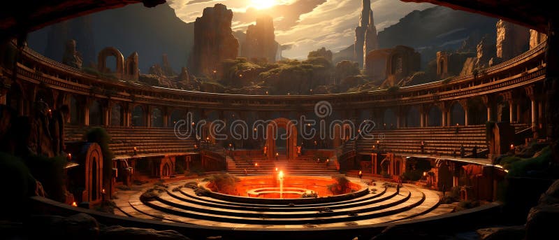 Fantasy Amphitheater Stock Illustrations – 52 Fantasy Amphitheater ...