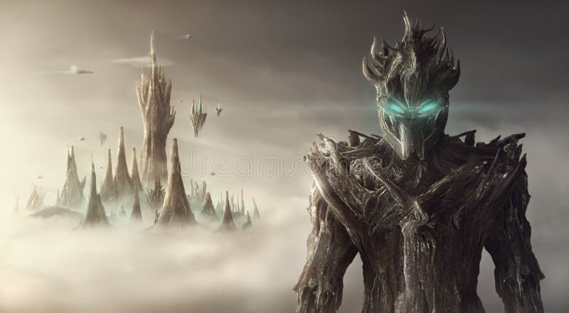 Fantasy artistic image of a creature stock illustration