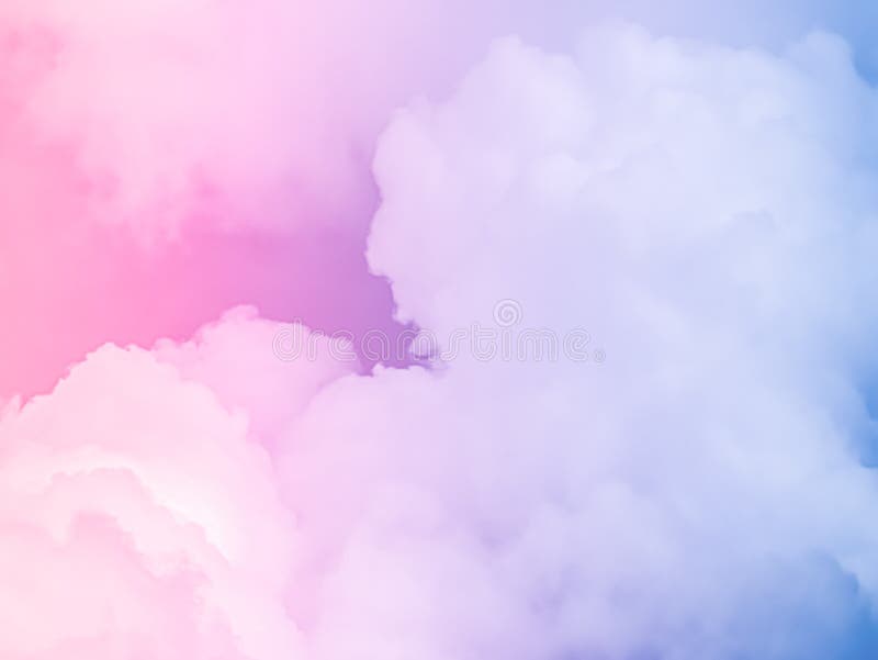 Fantasy Pink and Blue Sky, Spiritual and Nature Background Stock Photo ...