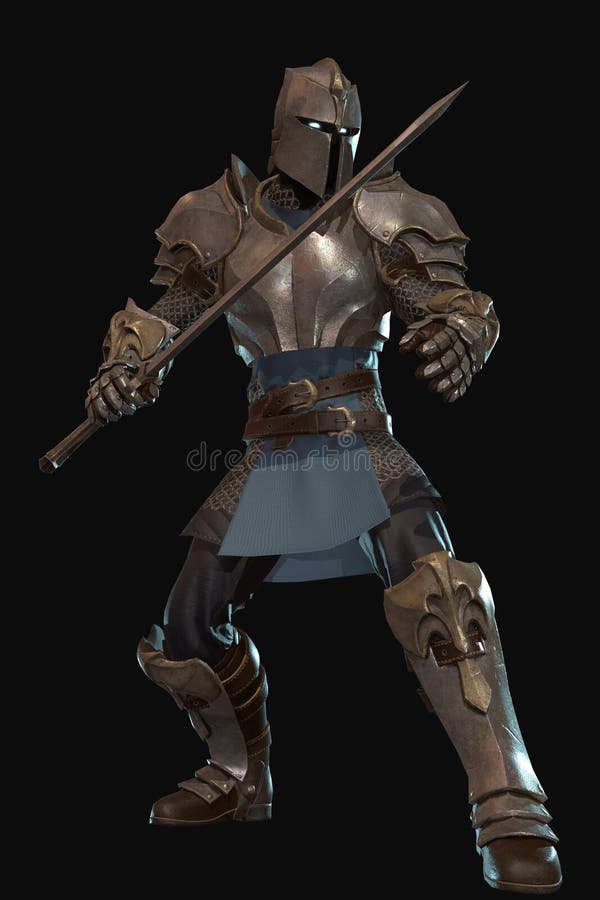 Fantasy Character Humanoid Lion in Epic Pose 3D Render Stock